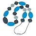 Chew-Choos – 'Cutie Pie' Silicone Teething Necklace - Modern Chic Baby Teether (Blissful Blue)