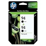 HP 94 C9350FN140 Black Ink Cartridge in Retail Packaging, Twin Pack