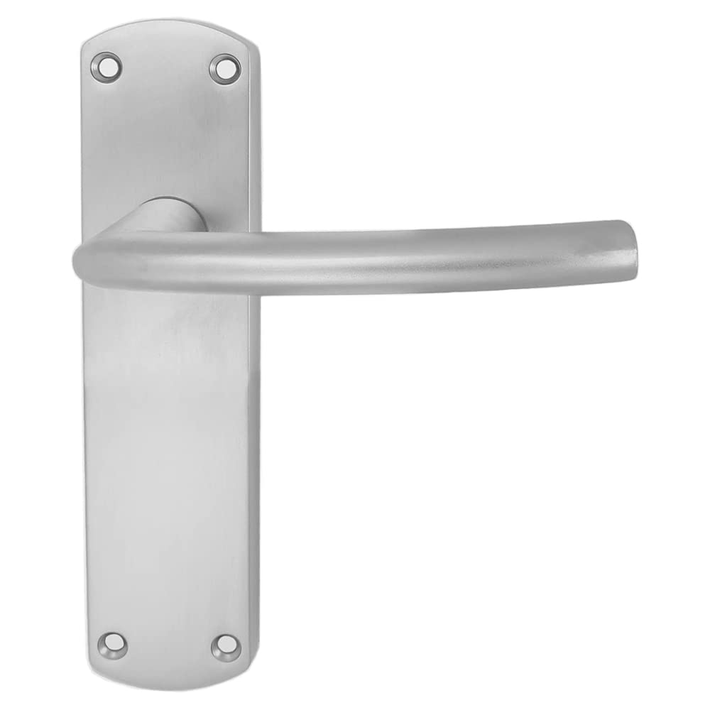 Serozzetta Esk Door Handles on Backplate - Latch - Satin Chrome
