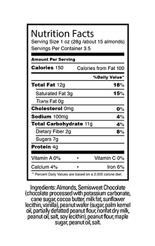 Skinny Dipped Almonds, Dark Chocolate Almonds Variety, 3.5oz, 5g plant based protein, Non GMO, gluten free, Cocoa/Espresso/Raspberry (Peanut Butter, Pack of 3)