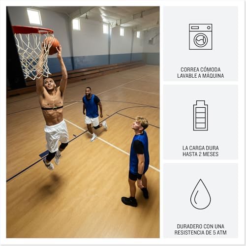 HRM-600, Monitor de Frequência Cardíaca Premium, Dados de HRV, Dinâmica de Corrida, Passos, Velocidade, Distância, Regista e sincroniza dados sem relógio, Bracelete lavável à máquina, tamanho M-XL