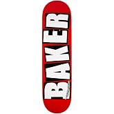 Baker Skateboards Brand Logo Red/White Skateboard Deck - 8.12" x 31.5"