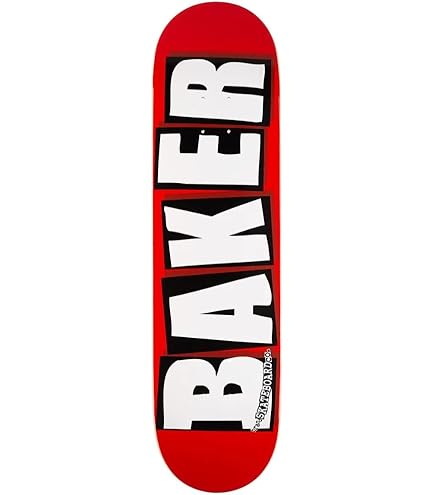 Amazon.com : Baker Brand Logo Deck - 8.25 Red/White : Sports