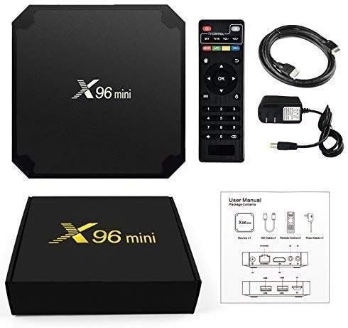 [2019 Latest Version] SHOEKI X96 Mini Android 7.1 TV Box 1GB 8GB AMLOGIC S905W Quad CORE Support 2.4G WiFi H.265 X96MINI Media Player