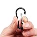 30pcs Mini Aluminum Carabiner Clip Hook D Shape Spring Loaded Gate Carabeaner Keychain for Home Camping Hiking Fishing Traveling Backpack Outdoor DIY (Black)