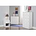 Modern and Elegant Studio 5-Drawer Dresser (white)