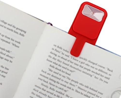 Zaker LED Bookmark Light, Book Light for Reading in Bed Foldable Clip on LED Reading Lamp —Batteries Included - Great Gift for Book Lovers(Red)