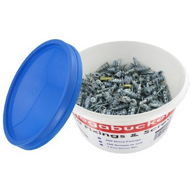 Megabucket Screws, MTZ. Mega Bucket Drivas. Plasterboard fixings. Bucket of 200
