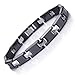 Urban Jewelry Amazing Tungsten and Ceramic Men's Link Bracelet (Black, Silver) 8.66 inch Long, 0.35 Inch Wide