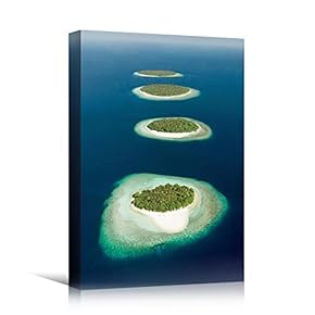 signwin Canvas Wall Art Lone Island Beach Beach...
