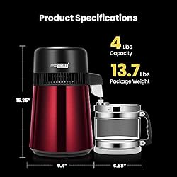 VIVOHOME 4L Brushed 304 Stainless Steel Water