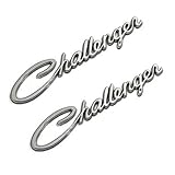BENZEE 2pcs Set B169-S Silver Challenger Car Emblem Decal Sticker Truck For Dodge Chrysler Mopar
