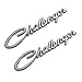 BENZEE 2pcs Set B169-S Silver Challenger Car Emblem Decal Sticker Truck For Dodge Chrysler Mopar