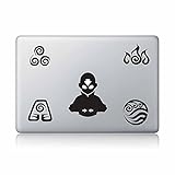 Aang Avatar (V3) Fire Water Earth Air The Last Airbender Apple Macbook Decal Vinyl Sticker Apple Mac Air Pro Laptop Sticker