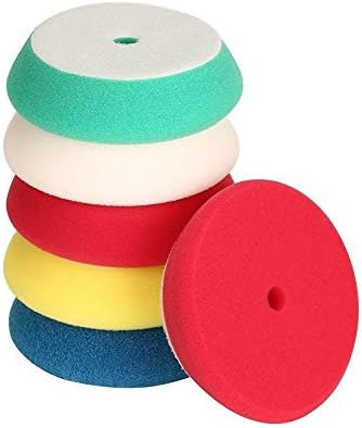 Lavino Spta 5pcs Polishing Buffing Pad 4" 100mm Mix Color Kit For 3 Inch Backing Ro/Da/Air Polisher, Random Orbit Dual Action Polisher - (Color: White)