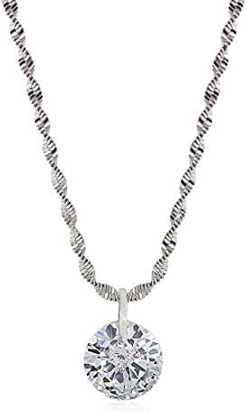 Solitaire Necklace with Cubic Zirconia - 3 Carat CZ Gemstone that Really Dazzles