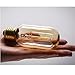 DORESshop Antique Vintage Light Bulbs, T45 Dimmable 60W Edison Tungsten Light Bulbs, Amber Glass, 350LM, E26 Edison Tubular Style Bulbs for Home Light Fixtures Decorative (4 Pack)