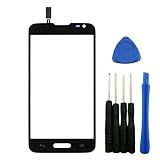 PhonePlus® Black Outer Front Touch Screen Digitizer Glass Panel Replacement for LG Optimus L70 D320 MS323 D321 with Tools