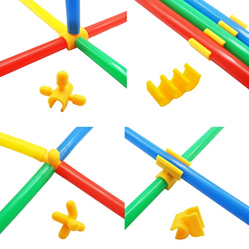 Kiddokids 400 Pcs Straw Constructor STEM Building Construction Toys for Kid Year Old Christmas Gift