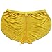 YiZYiF Men's Mesh Boxer Briefs Underwear Transparent Shorts Yellow Medium