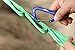Raqpak Wiregate Carabiners for Hammocks 4 PC Set Lightweight and Strong Aluminum Biners with Storage Pouch (Red + Blue)