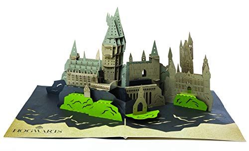 Harry Potter Hogwarts Castle Pop-Up Card - Deluxe Handcrafted Pop Up Card - All Occasions, Blank Inside - 7 x 9