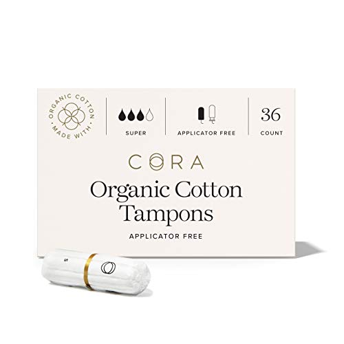 Cora 100 Organic Cotton NonApplicator Tampons UltraAbsorbent