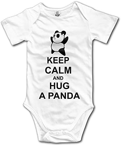 Infant Keep Calm and Hug A Panda Cotton Baby Onesie Baby Bodysuit