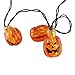 LAYOER Halloween Pumpkin LED Light Flashing Jack O Lantern Necklace Party Favors (4PACK)