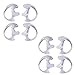 HDE Two Way Radio Ear Mold Replacement Earpiece Insert for Acoustic Coil Tube Earbud (4 Pair, 2- Medium, 2- Large) (Clear)