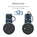 H.VIEW Echo Dot Wall Mount Holder Stand for 2nd Generation,Full Protection Shelf,A Space-Saving Solution for Your Smart Home Speakers, Hide Wires,Build-in Cable Management -Black