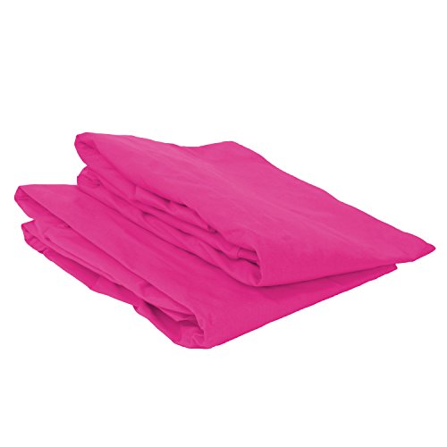 Bacati Mix and Match Solid Fuschia Crib Fitted Sheet, Pink