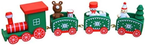 UPXIANG Christmas Woods Express Small Train Set Xmas Decor Kids Kindergarten Festive (Green)