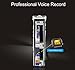 CENLUX Digital Voice Recorder 8GB MP3 Player with Headphones VOR Noise Cancellation Rechargeable Support Micro SD Expansion