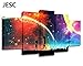 JESC 5 Panels Canvas Rainbow Painting Poster Wall Art Canvas Art Modern Home Decor Picture for Living Room No Frame(30x50cmx2,30x70cmx2,30x80cmx1)
