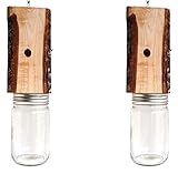 Mac's Carpenter Bee Trap Natural Wood with Bark, Set of Two
