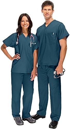 allheart Basics by Unisex Scrub Set Small Caribbean