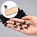 300 Pieces Mini Plastic Spiders Halloween Simulated Spiders Fake Spider Prank Toy with Plastic Storage Box for Halloween Party Supplies