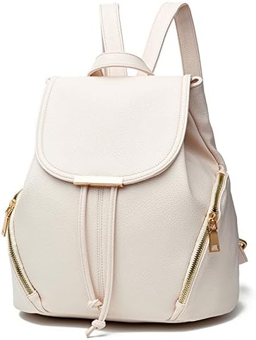 Celsino Backpack for Women Casual Purse Daypack PU Leather School Shoulder Bag Travel Bag Rucksack (Beige2)