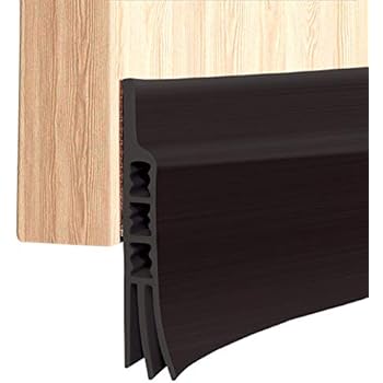 MAGZO Upgraded Door Weather Seal, 2 Inch Width X 39 Inch Length Under Door Sweep Door Weather Stripping Bottom Door Draft Blocker Under Door Strip Noise Stopper(Black)