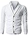 Ohoo Mens Slim Fit shawl Collar Knit Cardigan With Elbow Patch