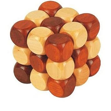 Lakshya India Wooden Snake Cube (Size:-Small)