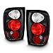 AKKON - For 2001-2005 Ford Ranger Pickup Truck Black Tail Lights Brake Lamp Left + Right Pair