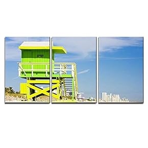Cabin on The Beach Miami Beach Florida USA x3 Panels