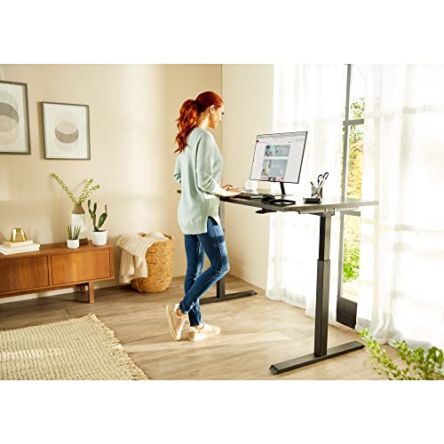 Realspace® Magellan Pneumatic HeightAdjustable Standing Desk, 60"W