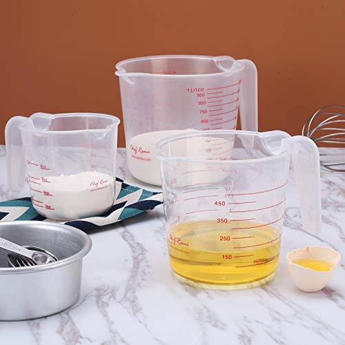 Home Value 3-Cup Plastic Measuring Cup (MEASURINGCUPPC03) by HV - Thumbnail 4