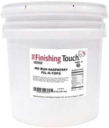 Lawrence Foods No Run Raspberry Fil N Top, 4.25 Gallon Pail -- 1 each.
