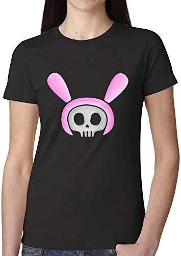 Biglala Skull Bunny Lz3 Woman's T Shirts Black
