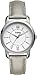 Timex Women's T2N683 Elevated Classics Dress Uptown Chic Silver Metallic Leather Strap Watch