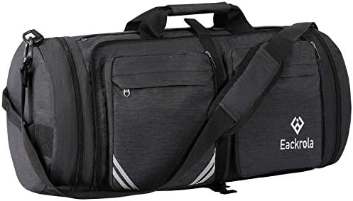 Eackrola Travel Duffel Bag,3-in-1 Foldable Duffle Bag Luggage Bag with Shoes Compartment Packable Weekender Bag for Men Women 55L Water-proof & Tear Resistant 1 Eackrola Travel Duffel Bag,3-in-1 Foldable Duffle Bag Luggage Bag with Shoes Compartment Packable Weekender Bag for Men Women 55L Water-proof & Tear Resistant